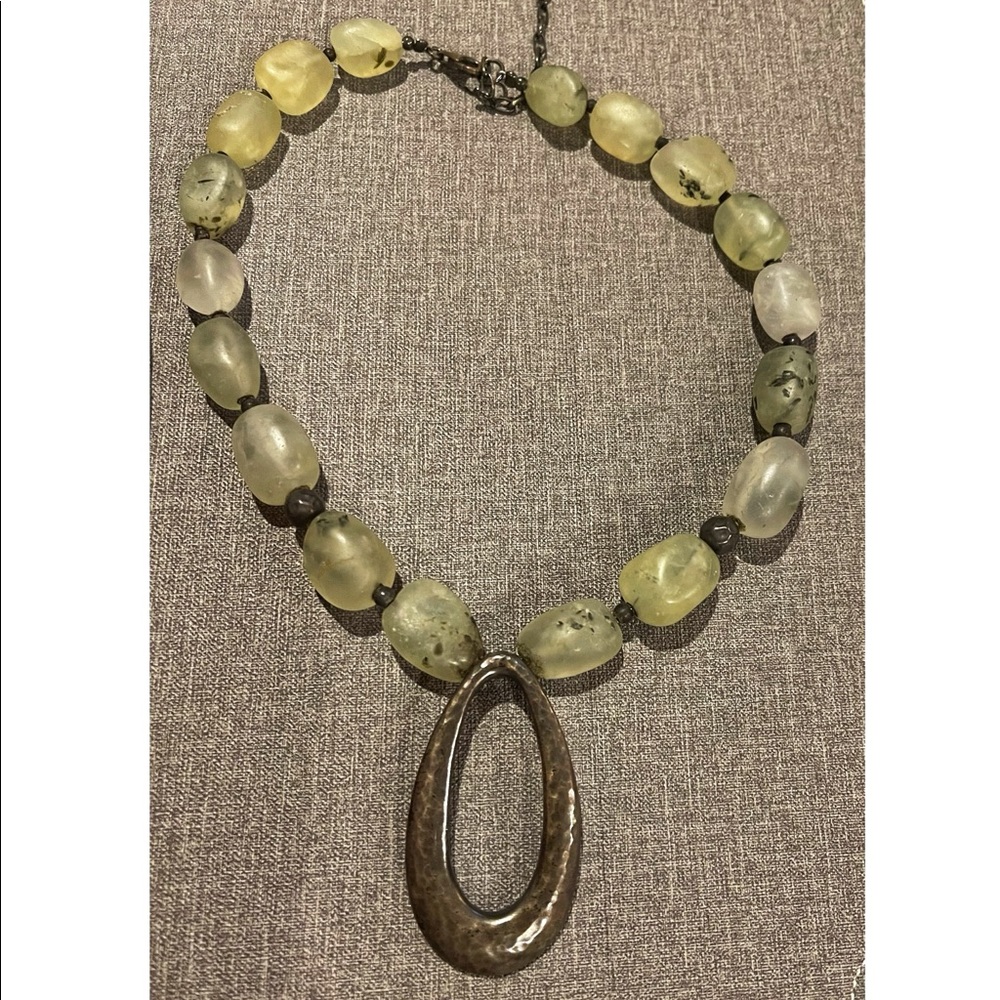 Silpada Sterling Silver Pendant Prehnite Necklace
